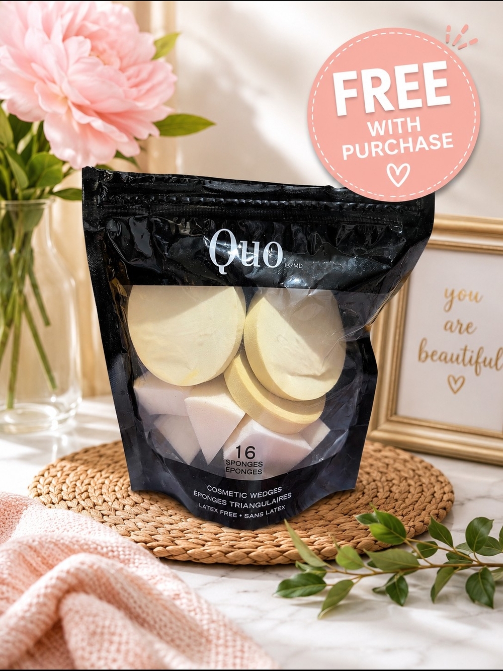 QUO Cosmetic Wedges – FREE WITH PURCHASE 💕